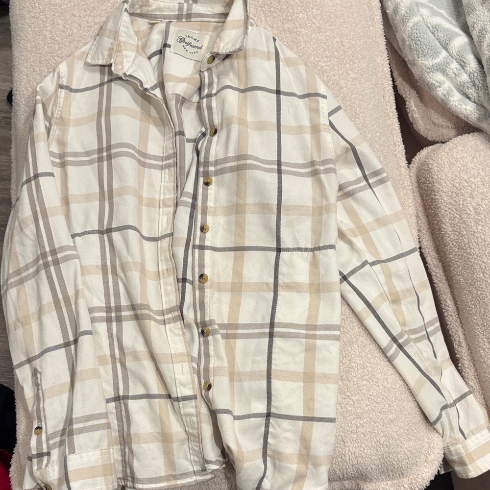 Plaid Button-Up Shirt